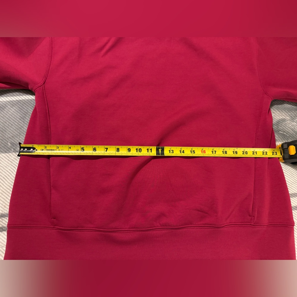 Abercrombie & Fitch Burgundy Sweatshirt with White Stripes - Picture 6 of 9